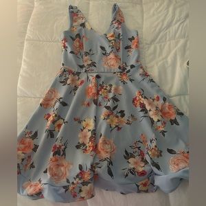 B Darlin Macys floral dress mid/high thigh length